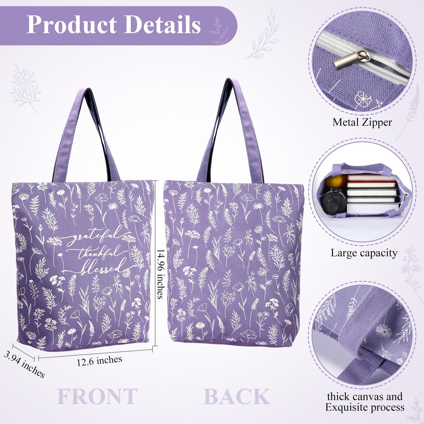 Singhoow 29 Pcs Bible Journaling Supplies Kit 16 oz Glass Cup Canvas Bag Leather Notebook Highlighters Pens Sticky Note Tapes Bible Study Supplies for Women Sunday School Teacher(Boho, Purple)
