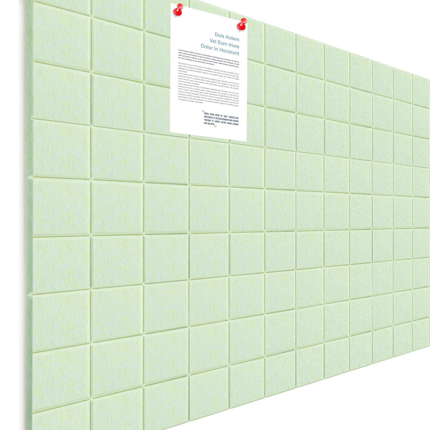 Honoson 12 Pack 48 x 36 Inches Large Cork Board Felt Wall Tiles with Safe Adhesive Large Decorative Vision Wall Board for Walls Home Office(Sage Green)