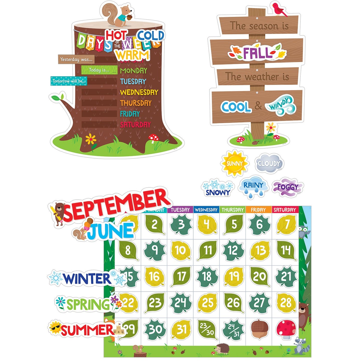 CTP Woodland Friends Calendar Set Bulletin Board, Classroom Displays (Creative Teaching Press 8006)