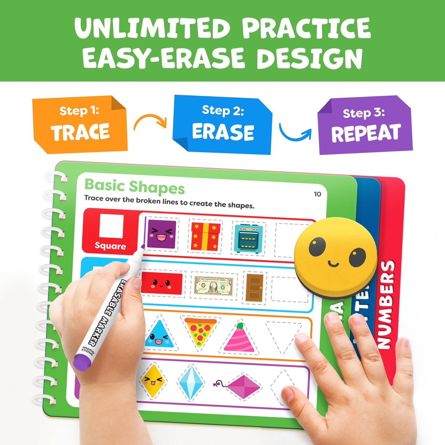 Preschool Learning Activities - Letter Tracing Books for Kids Ages 3-5 - Toddler Handwriting Practice - Learning Books for 4 Year Olds, Educational Learning Toys for 3 Year Old - 4 Year Old Boy Toys