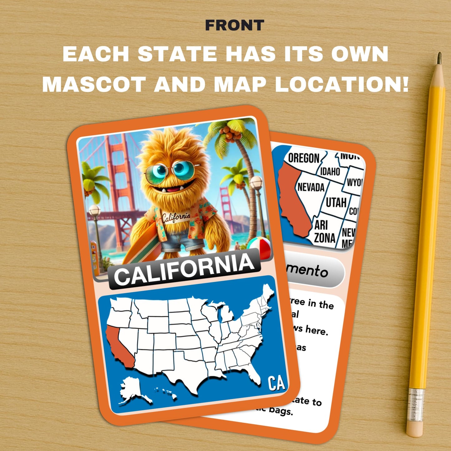 States Explorer – USA State Flashcards for Kids Ages 6+ | 50 United States Cards with Fun Facts, Capitals, Maps & Characters | Educational Geography Game | Perfect for Homeschool, Classroom & Travel