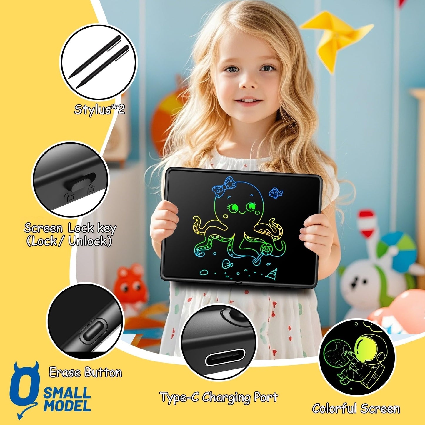 20 Inch LCD Writing Tablet for Kids, Large Drawing Pad, Doodle Board, Rechargeable Drawing Board, Educational & Learning Kids Toys, Creative Birthday Gifts