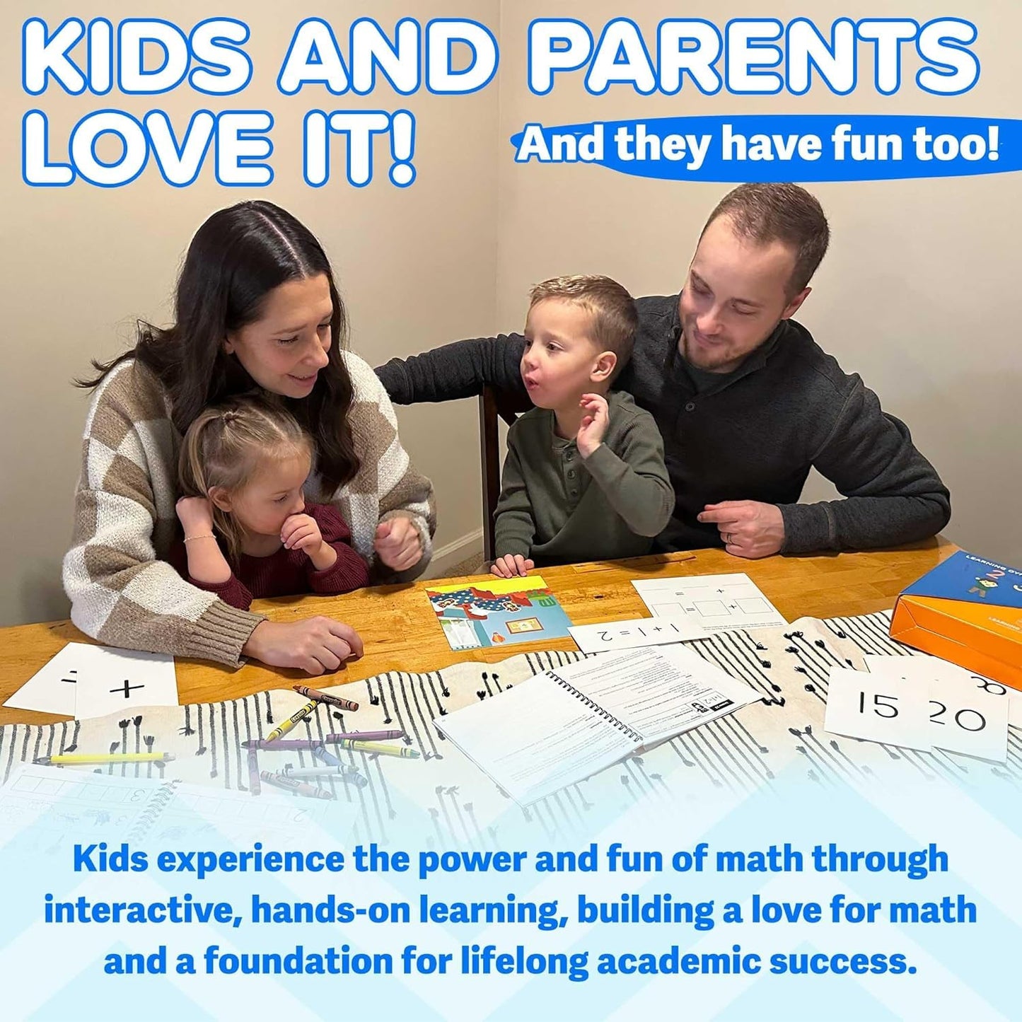Learning Dynamics 15 Minute Math Program – Numeric & Math Learning Program Includes Flashcards, Manipulatives, Parent Guide Book – Learn Counting, Order, Value, Math Equations for 4-7 Year Olds