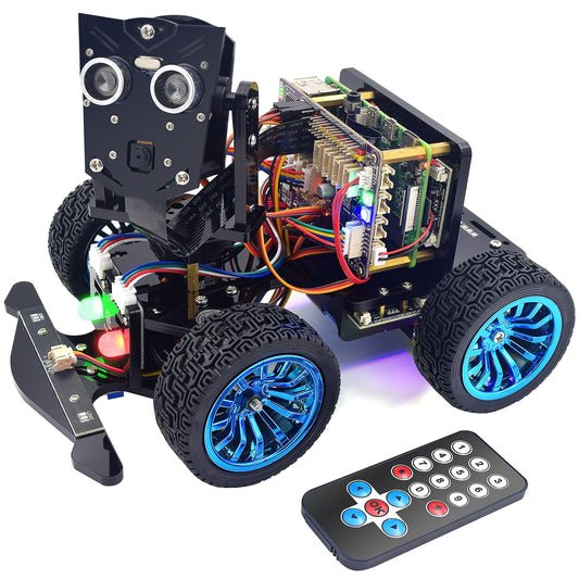 Adeept PiCar-B Mars Rover Smart Car Kit for Raspberry Pi 5/4B/3B/3B+, Obstacle Avoidance, Line Tracking, Light Tracing, Camera, Speech Recognition, Python, PDF Tutorials(Raspberry Pi NOT Included)