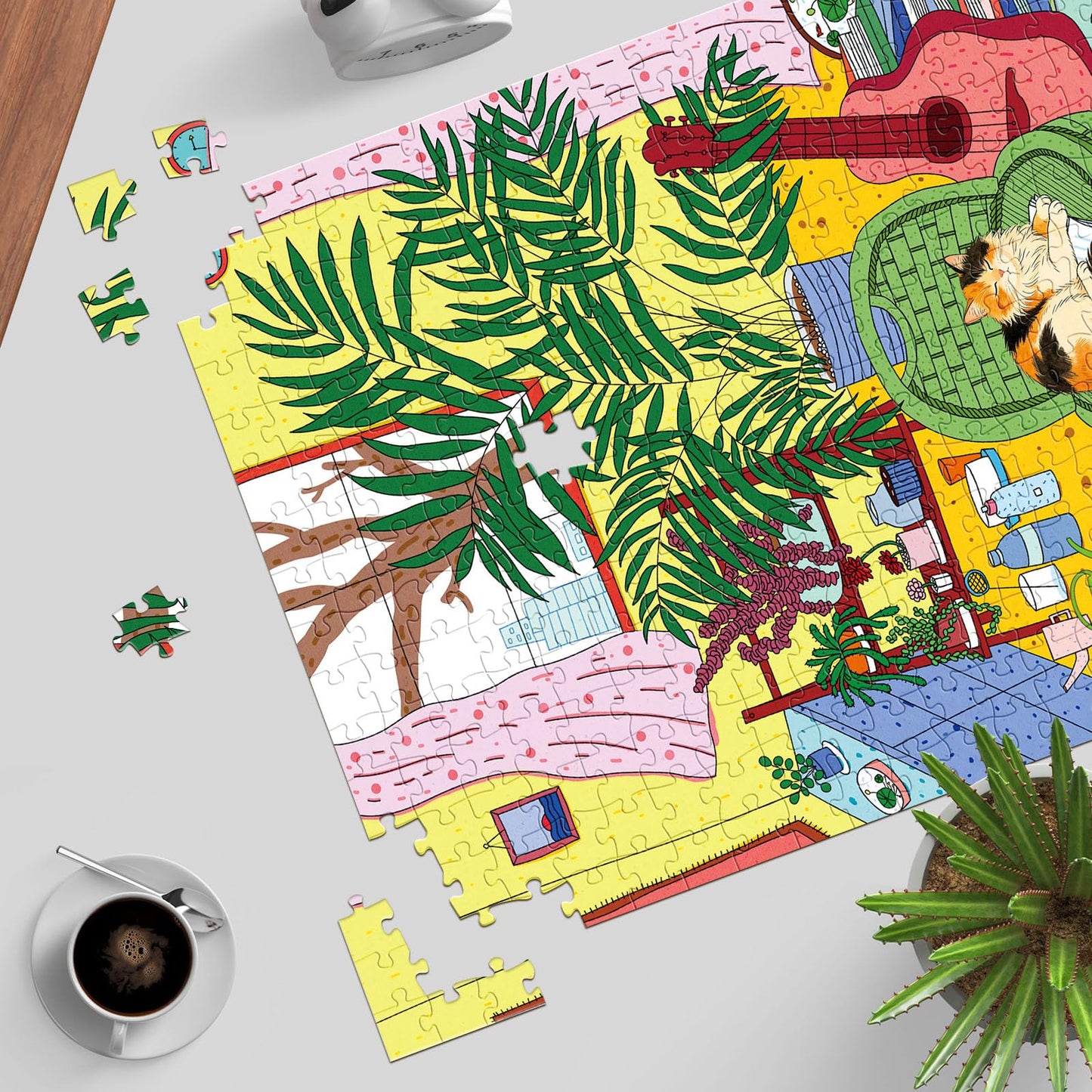 TangMosaic Puzzles for Adults 1000 Pieces, Jigsaw Puzzle for Adults, Fun Challenging Puzzle, Cozy Home Life Puzzles Game, Interlock Perfectly No Dust, Gifts for Easter Mother’s Day