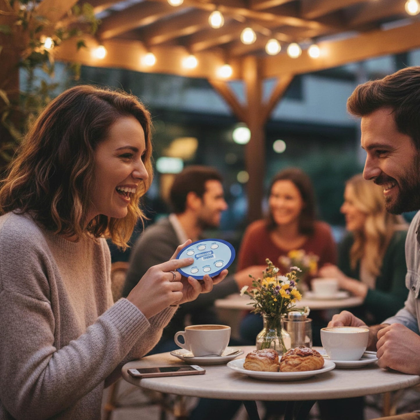 350+ Electronic Conversation Starters Keychain - Audio Ice Breaker Game with 350+ Questions - 5 Categories: Fun, Would You Rather, Deep Questions - Portable Family Conversation Cards & Table Topics