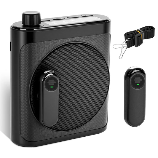Sunnymark Wireless Voice Amplifier with 2 Wireless Microphones (Magnetic Lavalier), Portable Voice Amplifier for Teachers, Fitness, Classroom, Bluetooth Speaker Include Dual Microphone for Yoga