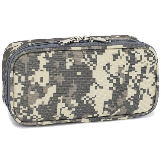 FlowFly Large Capacity Pencil Case for Kids, Boys & Girls – Zippered Multi-Functional Pen Pouch, Soft & Portable Pencil Bag for School, Teens, Students, Digital Camo