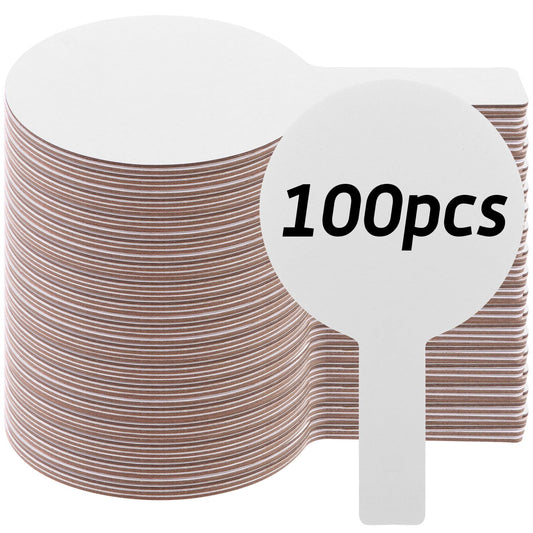 100 Pieces Dry Erase Answer Paddles Handheld Double Sided Paddles Mini White Boards Small White Board Dry Erase Signs Auction WhiteBoard for Students Classroom Voting Games