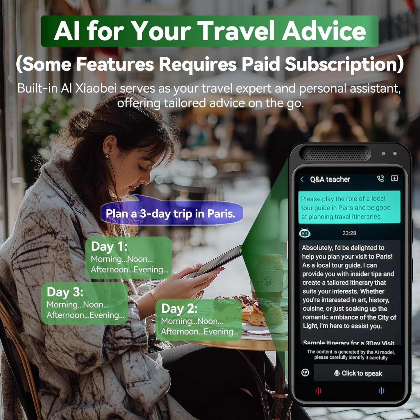 HALCONTORNO Smart Translator Device - Real Time Translation Device Two Way, Instant Portable Voice Translator for Travel Business, Traductor de Voz Instantaneo 2025, AI Translator, Offline Edition
