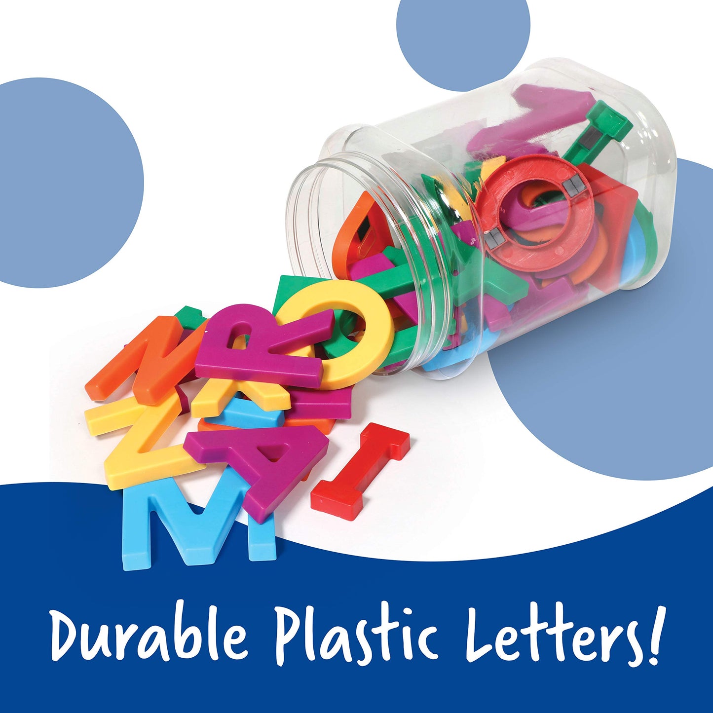 Learning Resources Jumbo Magnetic Uppercase Letters - Magnetic ABC, Alphabet Recognition for Preschoolers, Phonics and Spelling, Classroom, Teach Toddler Reading, Educational Toy, Gifts for Kids