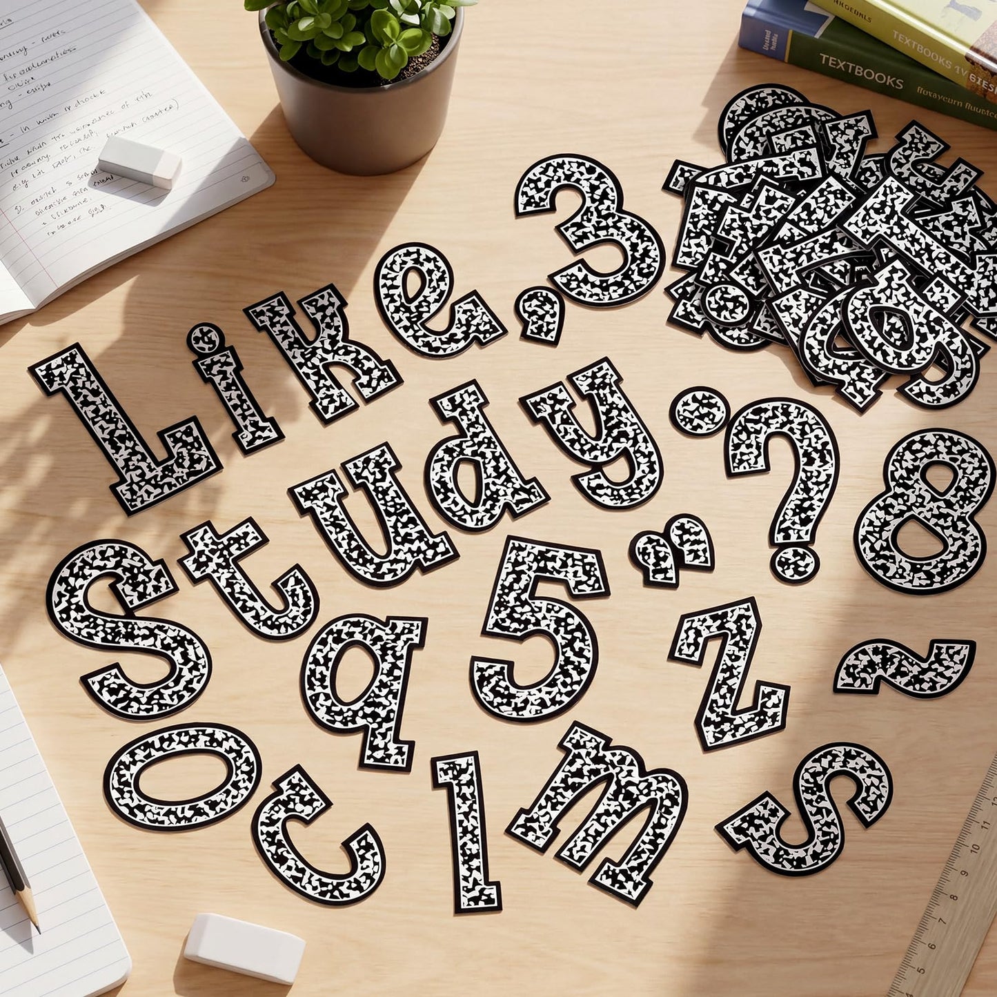 Tinlade 98 Pcs Magnetic Letters Classroom Composition Set 3 Inch Magnetic Alphabets Numbers Symbols Classroom Bulletin Board School Blackboard Decoration Supplies for Education