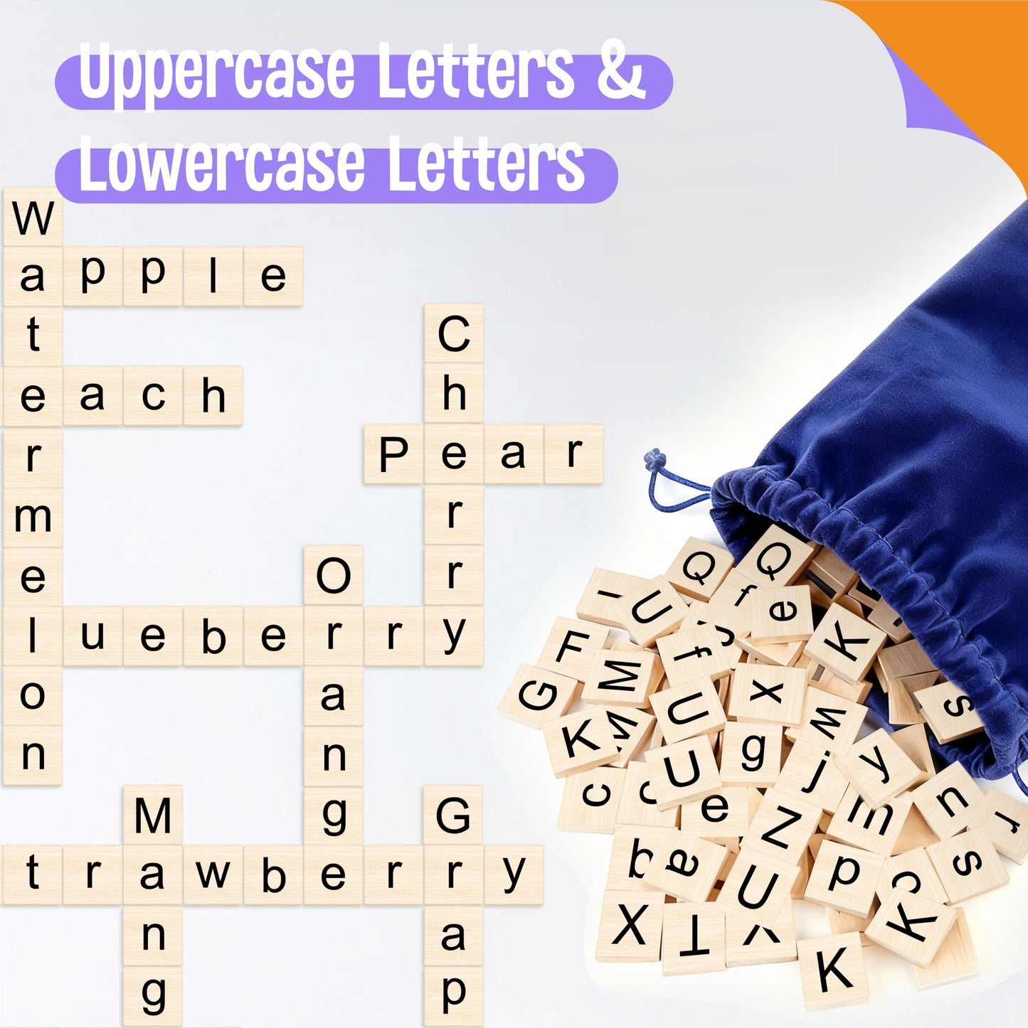 Word Spelling Game, 312 Wooden Letters Tiles & 300 Common Words for - CVC, CVCC, CCVC, Sight Word & First Word Learning, Montessori Early Educational Tool for Kids 4-9, Autistic Toys for Grades 1-3