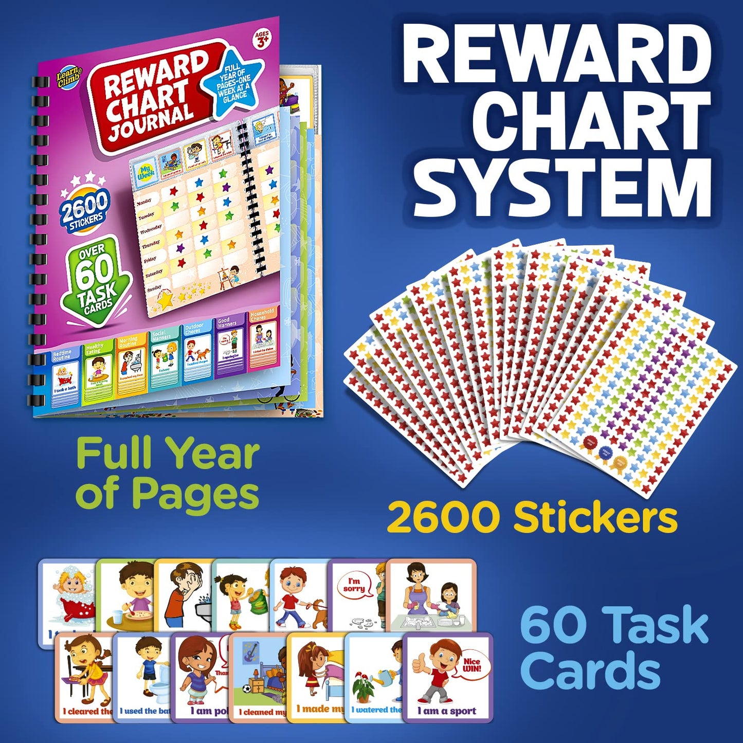 Reward & Behavior Journal for Kids - Weekly Chart