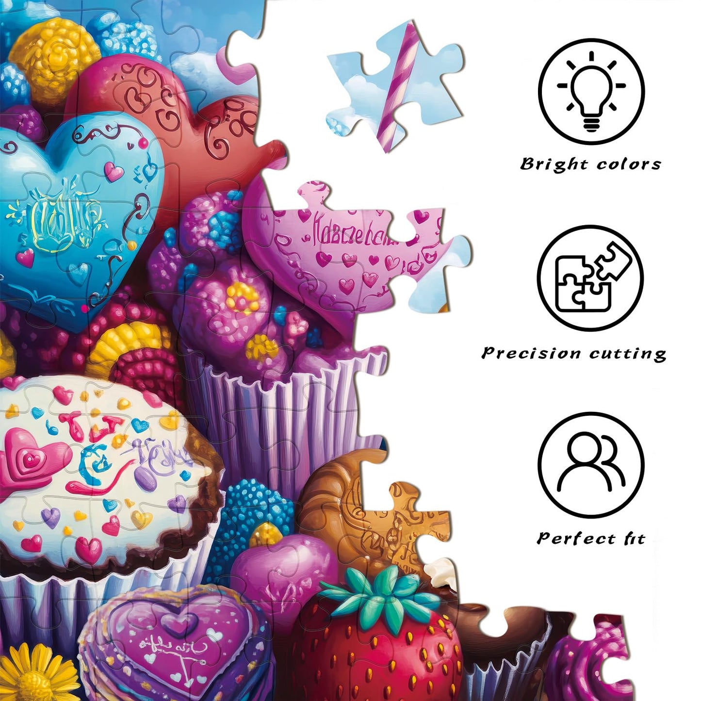 TangMosaic Chocolate Delight Jigsaw Puzzle, Puzzles for Adults 1000 Pieces, Home Decoration Puzzle, Interlock Perfectly No Dust, Gifts for Valentine's Day Easter