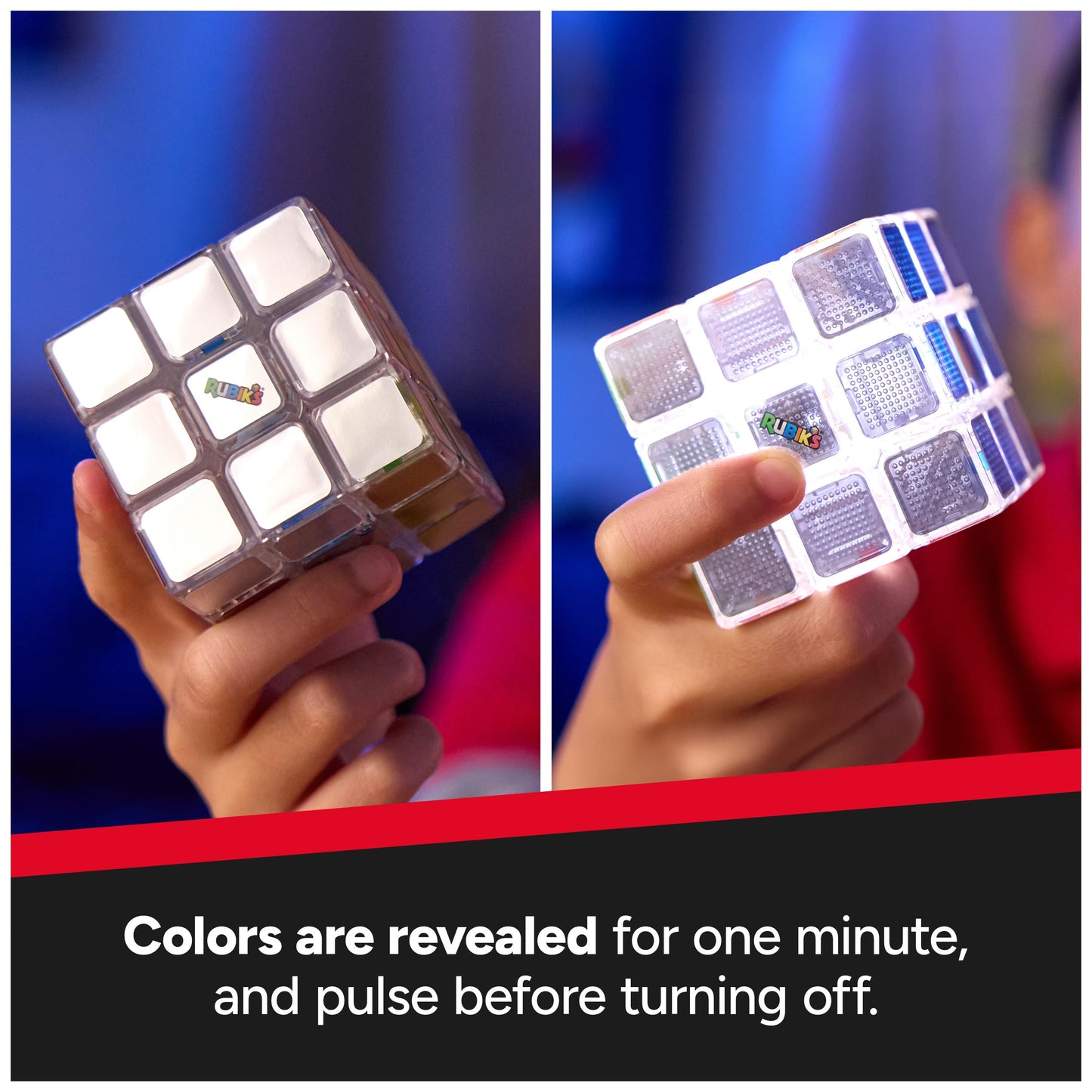 Rubik’s Cube, Pulse Cube, Light-Up Brain Teaser Puzzle for Speed Cubers, Solve the Puzzle Before the Lights Turn Off, Problem-Solving Brain Teaser & Fidget Toy for Adults, Teens, Kids Ages 8 & Up