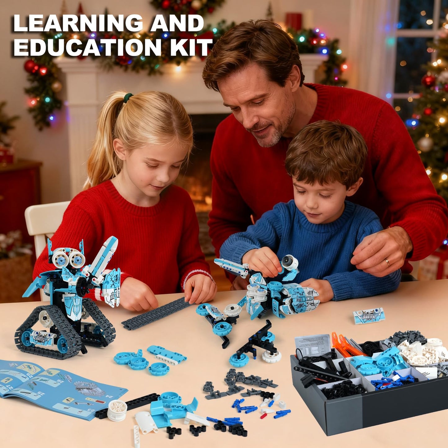 Gaitel Robot Building Kit, Educational STEM Toys & Birthday Gifts for 6 7 8 9 10 11 12+ Year Old Boys Kids, 3 in 1 DIY Science RC Robotics Sets with APP and Remote Control Projects