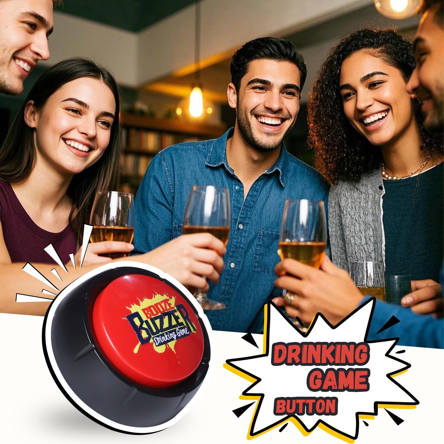 Loudmore Drinking Games for Adults Funny Party Interactive Game Button for Game Night Party Friends Play or Any Occasion 21st Birthday Gift & Party Starter