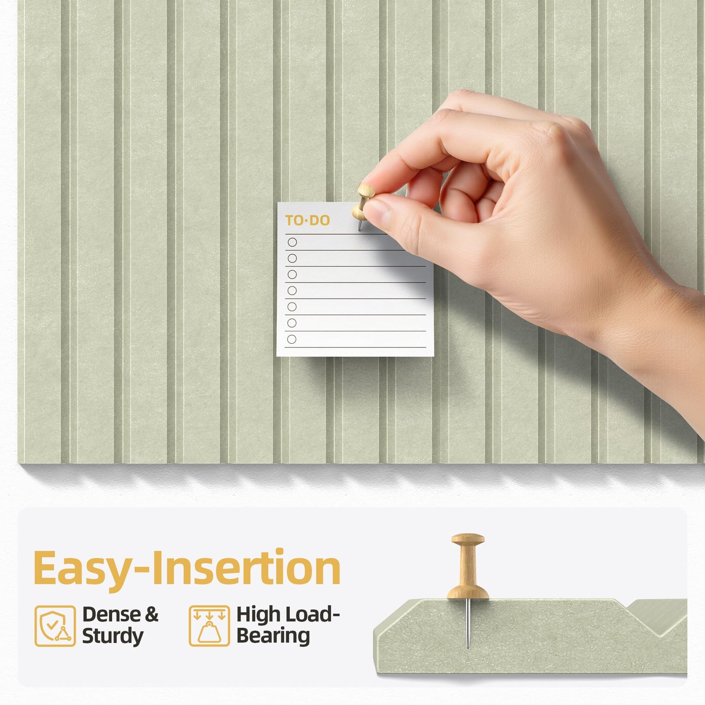 Large Cork Board for Wall 36" x 48" Sage Bulletin Board with Safe Removable Adhesive Squares for Pictures Photos, Alternative CorkBoard Felt Pin Boards Tiles for Office Classroom Wall Decor - 12 Pack