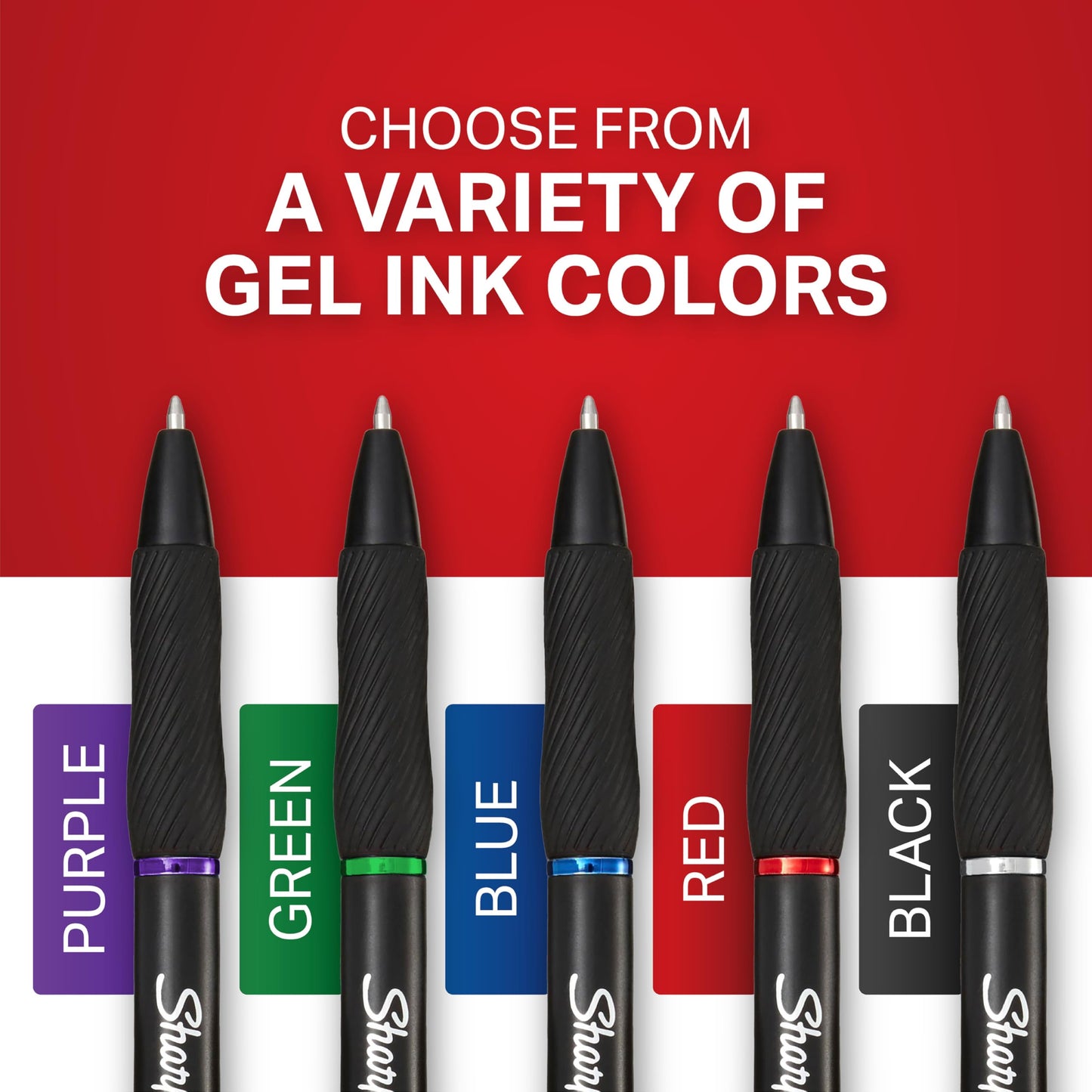 Sharpie S-Gel Gel Pens, Pearl White Body, Black Ink, Medium Point (0.7mm), 12 Count - For Journaling, Writing, Note-Taking, School, Office Supplies
