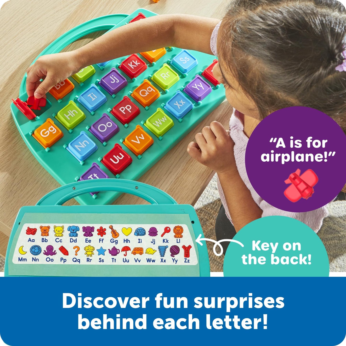 Learning Resources Lift-a-Letter Alphabet Board - Alphabet Learning Toys for Toddlers, Toddler Educational Toys for Phonics and Fine Motor Skills, Letter Recognition and Language Development ABC Toy