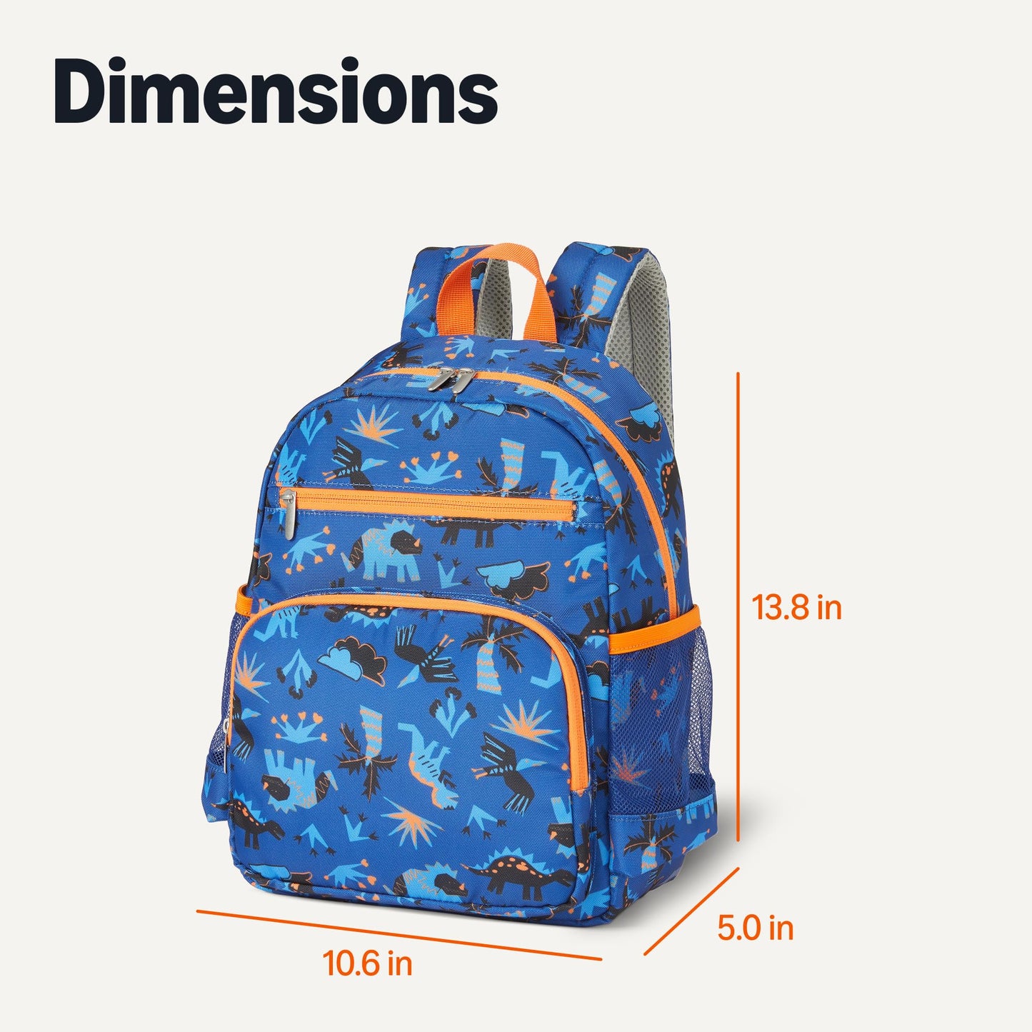 Amazon Essentials Kids School Backpack with Multiple Storage Pockets - Durable Tear-Resistant Day-pack for Books and Supplies-Children's School Bag - Blue Navy