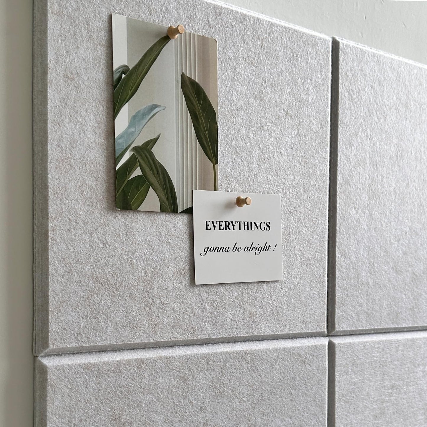 Large Cork Board for Office Wall Decor, 36"x24"- 6 Pack Felt Wall Tiles with Safe Removable Adhesive Tabs, 1/2" Thick, Felt Bulletin Board Pin Board Cork Boards for Walls - Oatmeal