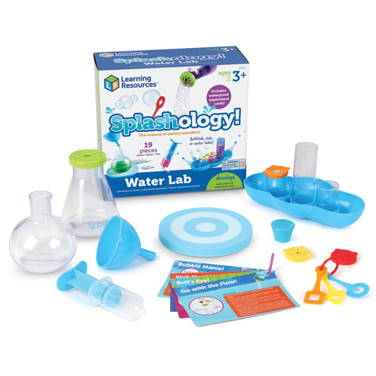 Learning Resources Splashology, Water Lab Science Kit, STEM Playtime, Water Activities, 19 Pieces, Ages 3+
