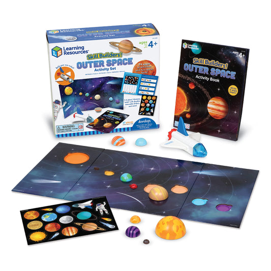 Learning Resources Skill Builders! Outer Space Activity Set - 17 Pieces, Ages 4+, Preschool Science, STEM Toys, Toddlers Homeschool Montessori, Gifts for Boys and Girls