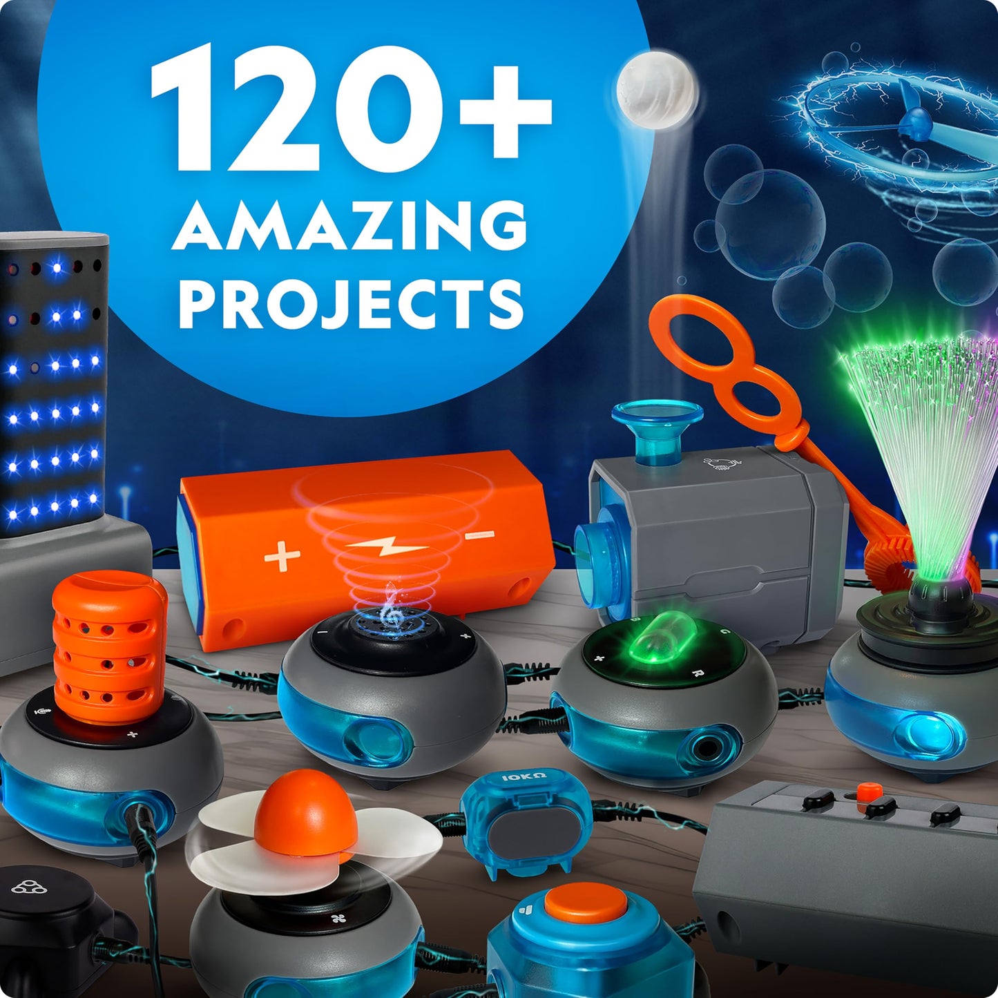 National Geographic Circuit Maker Kit - Electronics Kit for Kids with 120 Electrical Projects, Electric Circuit STEM Toy, Electronic Projects, Electrical Kit for Kids, Electricity Set