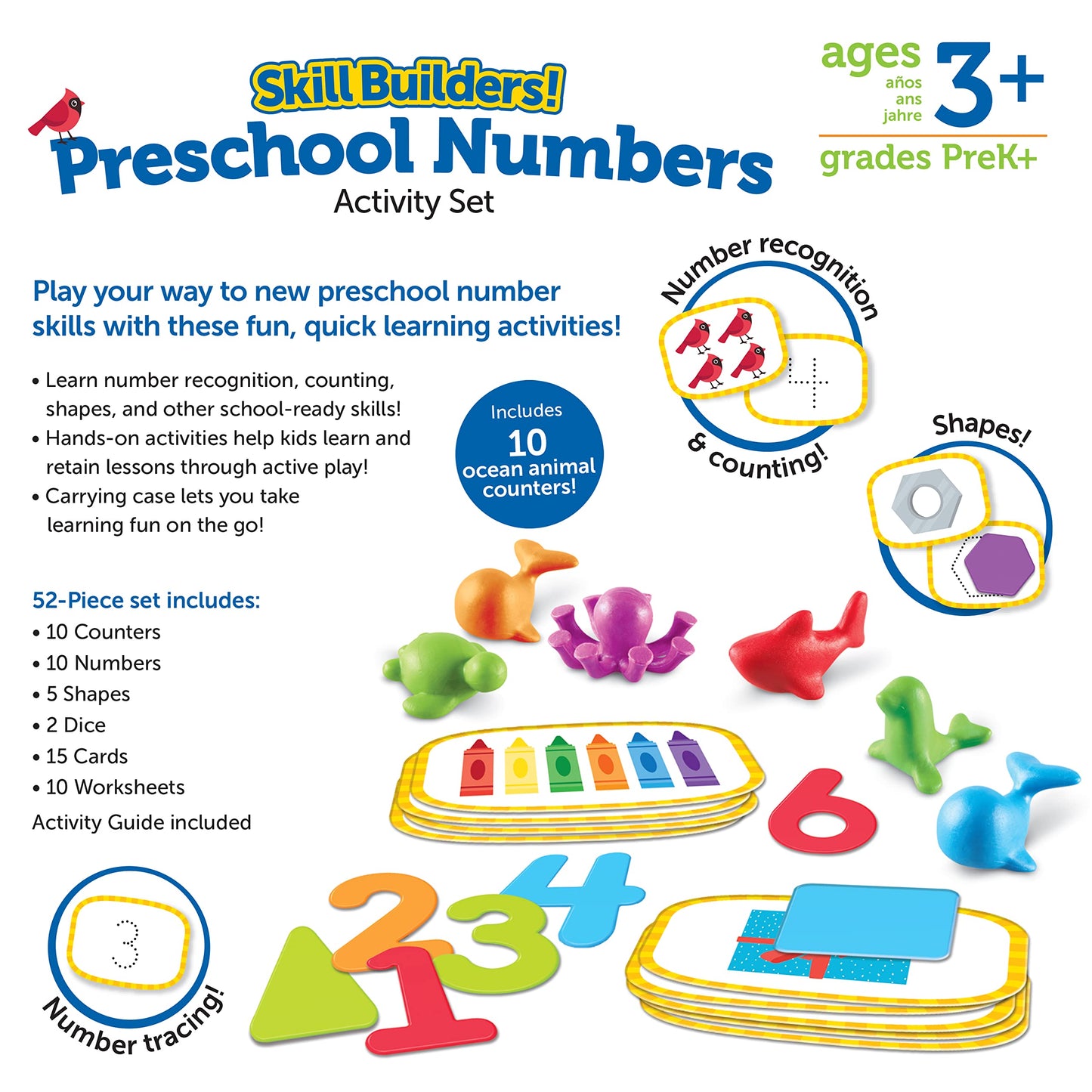 Learning Resources Skill Builders Preschool Numbers - Back to School Supplies, Teacher Must Haves, Toddler Learning Activities, Ages 3 and Up