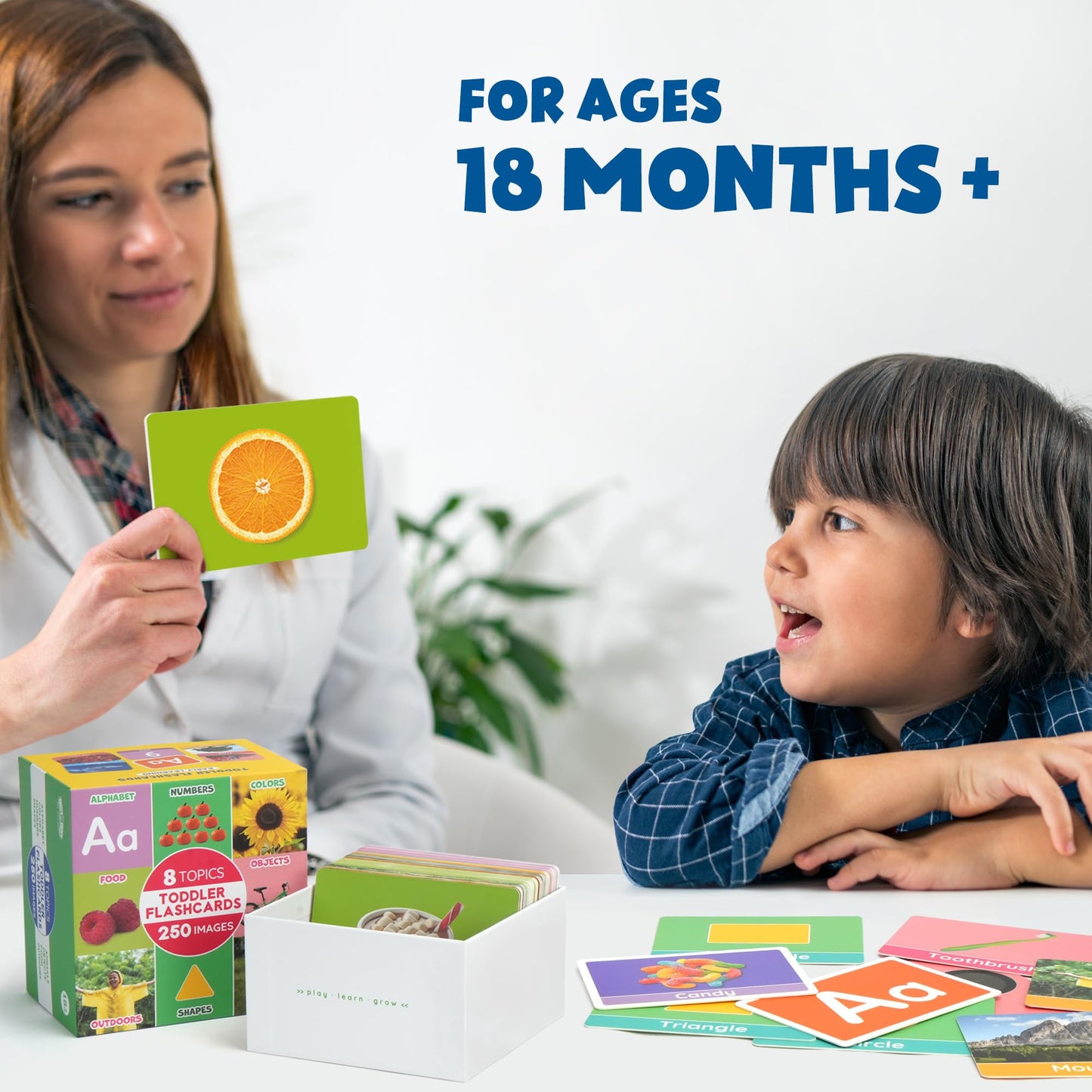 BenBen Flash Cards for Toddlers, Extra Thick, 250 Images, Double-Sided Educational Flashcards, Alphabet, Number, Animal, Shape, Color, Preschool Learning Activities, Gift for Kids 1 2 3 4 Years