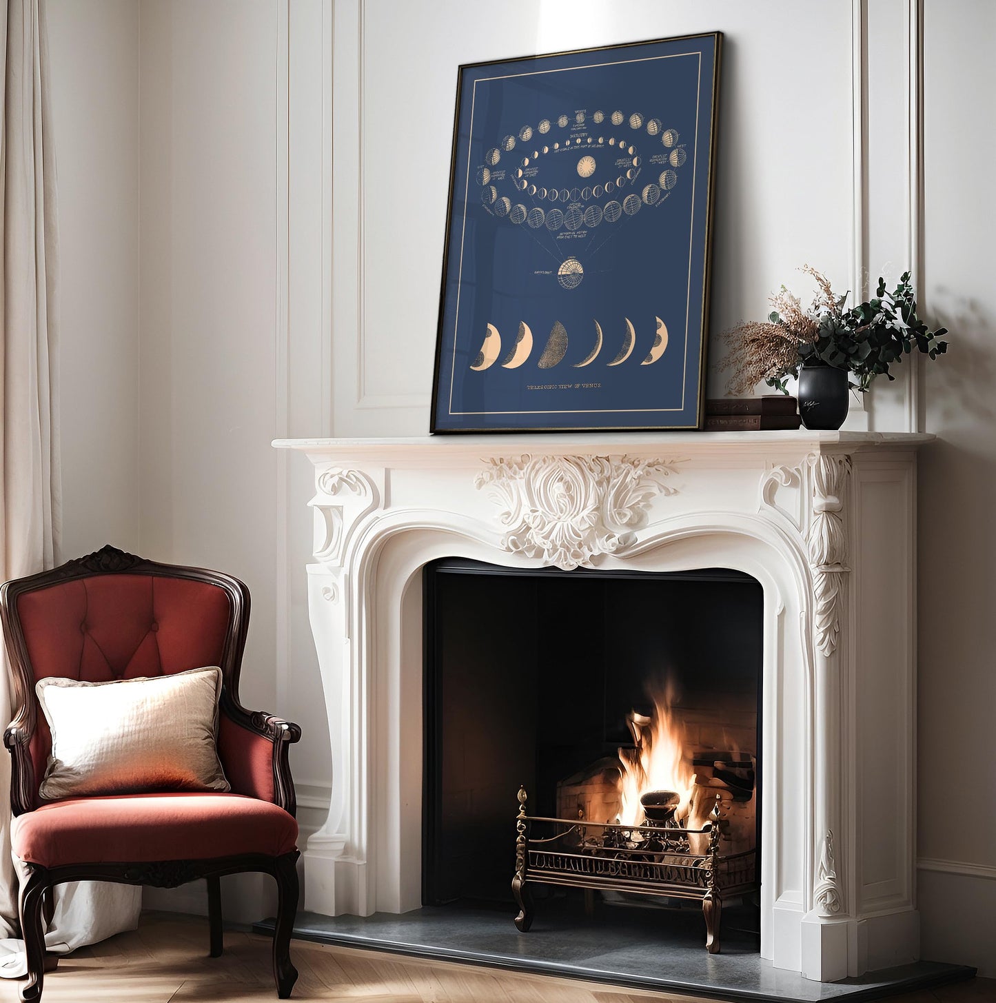 Poster Master Astronomy Moon Phases Wall Art Print, 8x10 Unframed Art Print Poster, Lunar Home Decor, Astrological Room Decoration, Gift for Planetary Astrology Fans