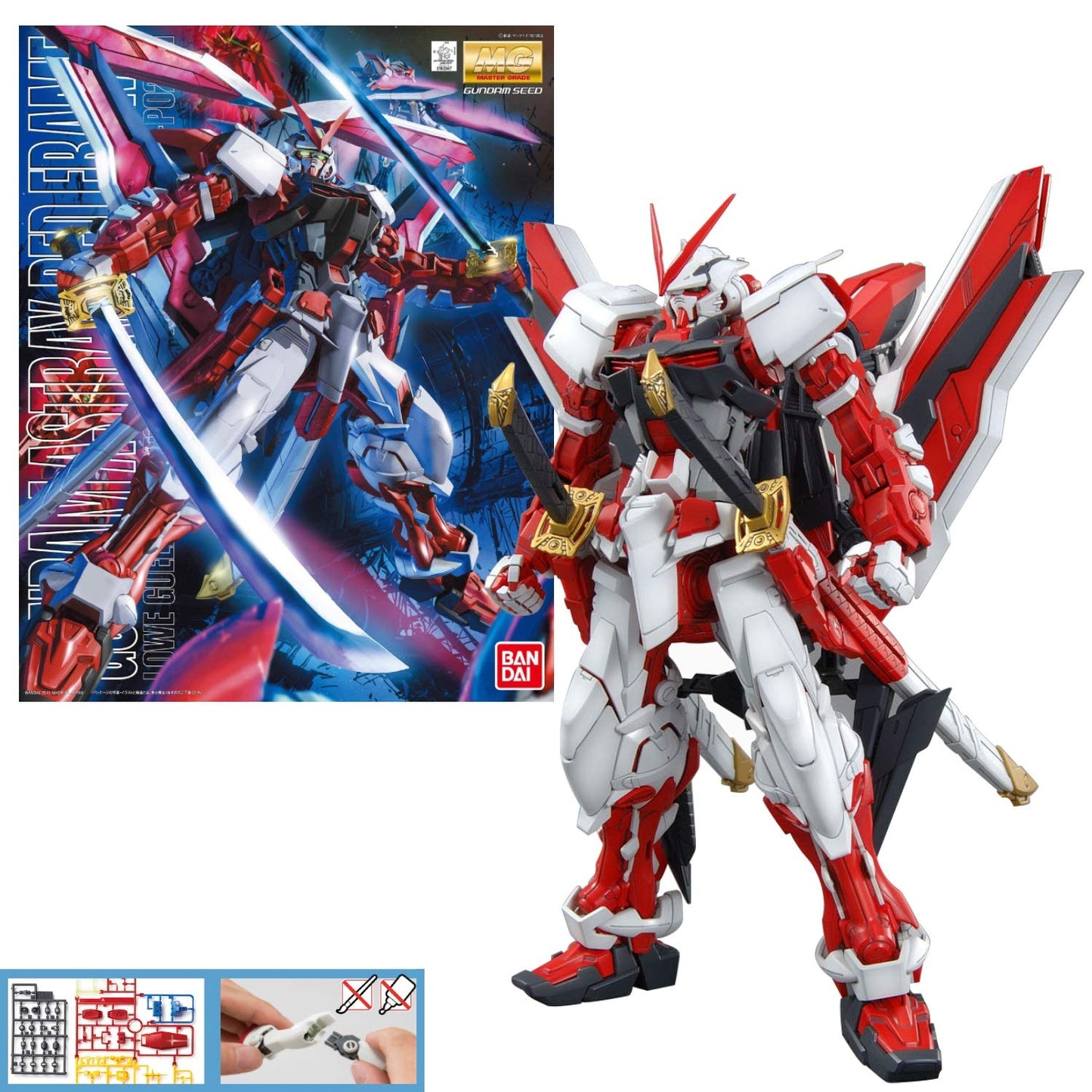 BANDAI Hobby - Gundam Seed Astray - Gundam Astray Red Frame Custom MG 1/100 Model Kit
