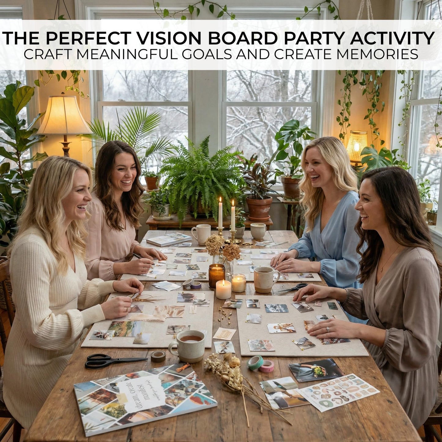 Inspirational Vision Board Kit – Complete Set with Vision Board Book & Felt Board, Motivational Pictures & Quotes to Map Your Goals & Dreams - The Perfect Supplies to Visualize Goal Setting & Success