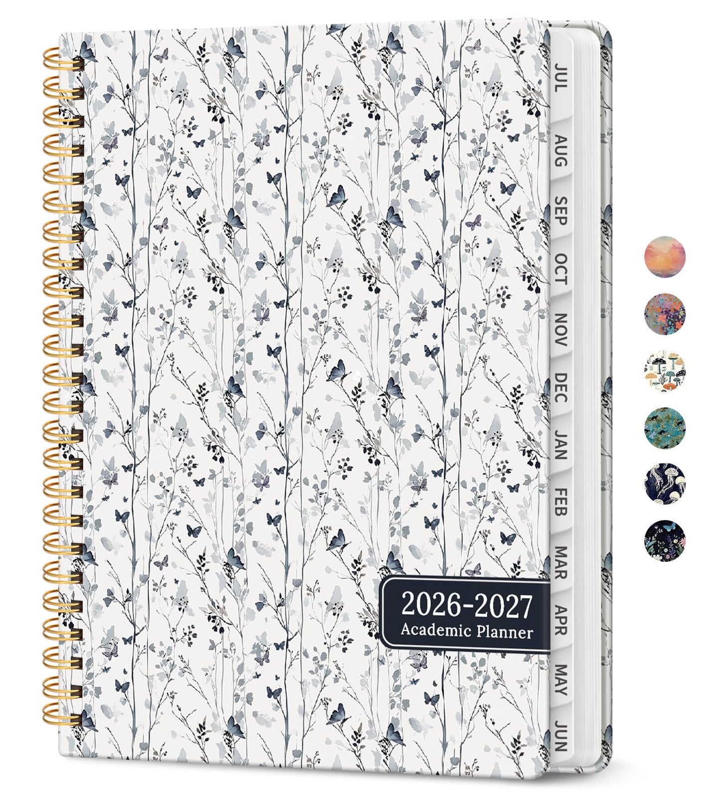 Planner 2026-2027, Academic Year Weekly and Monthly Calender Planner, from Jul 2026 - Jun 2027, Spiral Bound School Planning Book, Perfect for Teacher, Student, Women & Men, A5 (6.3" x 8.5"), Butterfly Grove