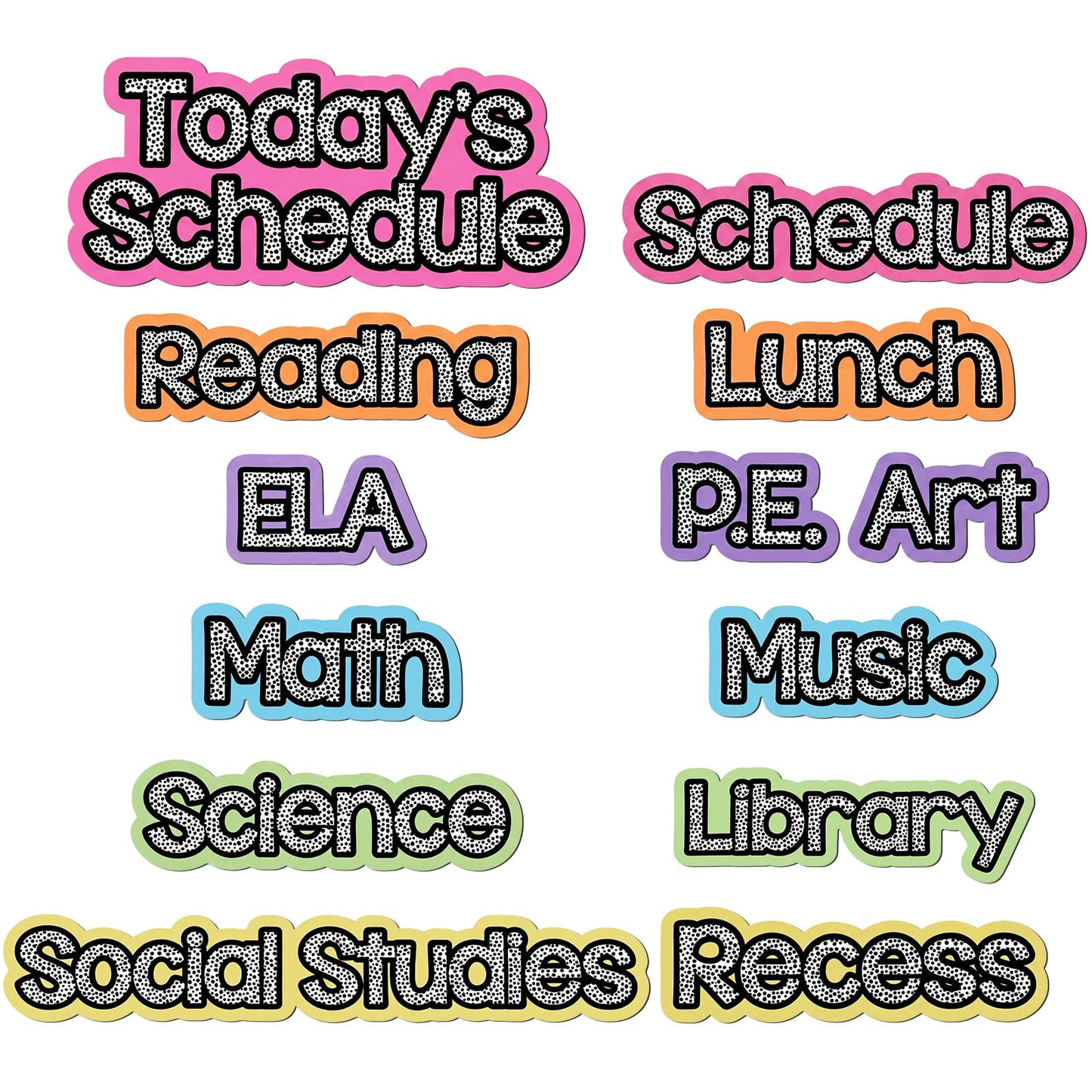 AmazingSpark 12 Pcs Class Subjects Magnets Classroom Daily Schedule Magnets Reusable Today's Schedules Labels Set Dry Erase Labels for Whiteboard Bulletin Board Decor School Elementary Organization