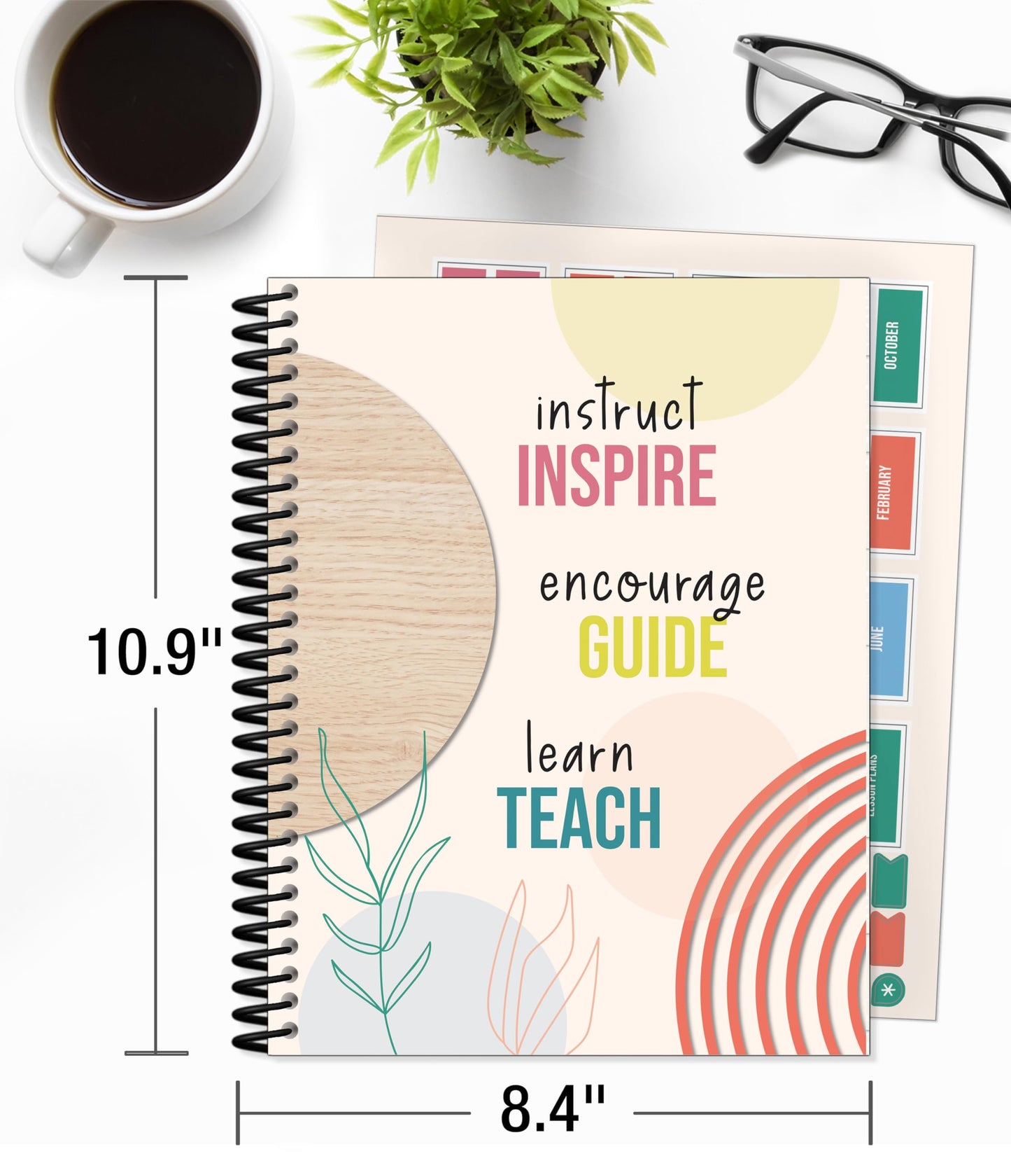 Carson Dellosa True to You Teacher Planner 2026-2027, Undated 8" x 11" Lesson Plan Book With Stickers, Class Schedule, Weekly Calendar School Supplies, Homeschool Essentials and Classroom Must Haves