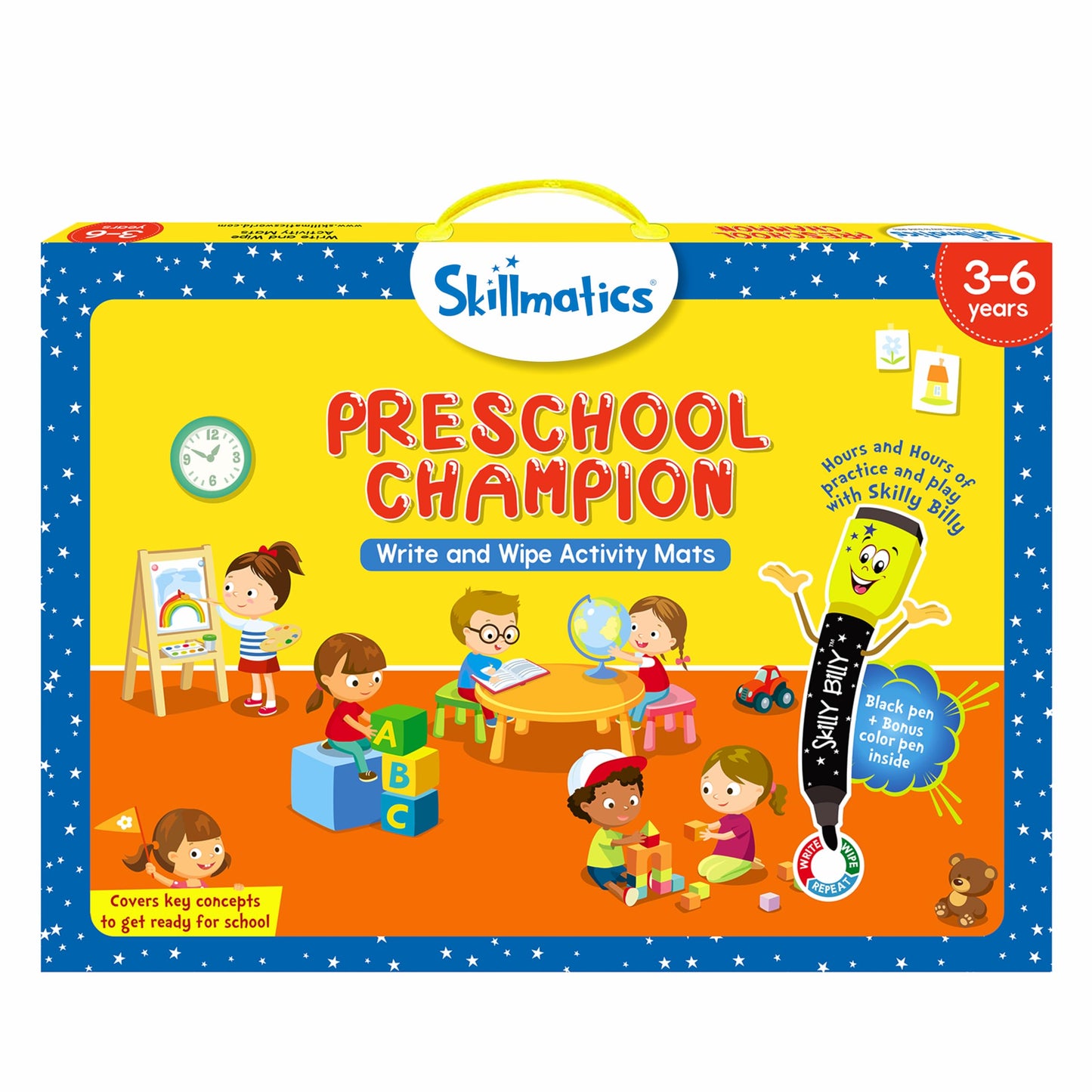 Skillmatics Educational Game : Preschool Champion | Reusable Activity Mats with 2 Dry Erase Markers | Gifts & Preschool Learning for Ages 3-6