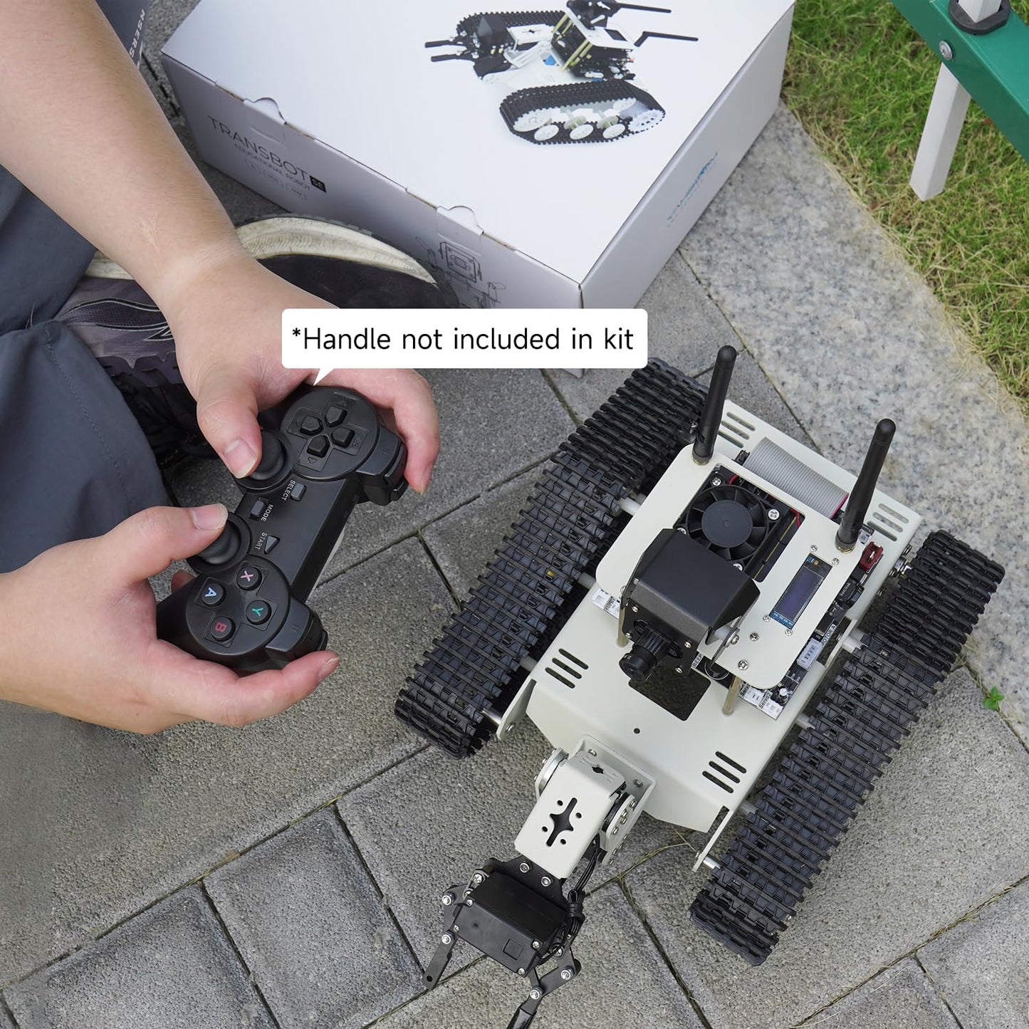 Yahboom Tank Chassis Roboict Kit AI Camera DIY Programmable Project ROS Starter for Jetson Nano Recognition|Tracking|OpenCV|MediaPipe Teens Adults (Transbot-SE with Nano)