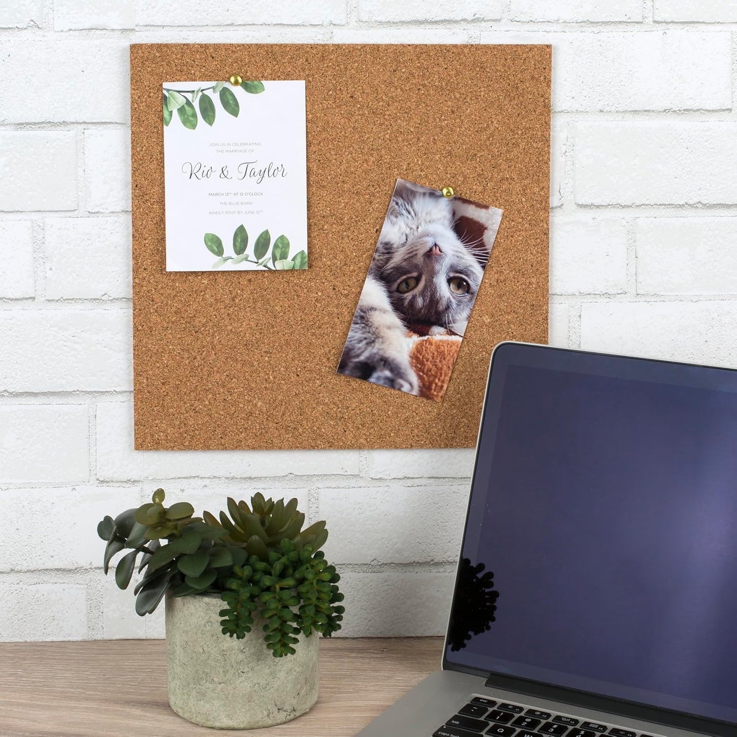 Corksidol Cork Board Tiles 12"x12" Bulletin Board-Cork Board- Ultra Strong Self Adhesive Backing for Classromm/Office/Floor/Wall/DIY-4 Pack