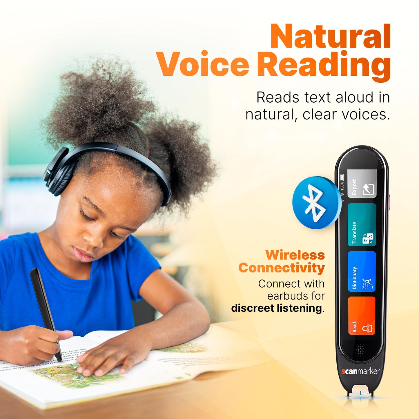 Scanmarker Pro | Translation Pen & Reading Pen for Kids & Adults | Assistive Tool & Language Translator Device for Dyslexia, Reading Support & Language Learners | Translator Pen for 100 Languages