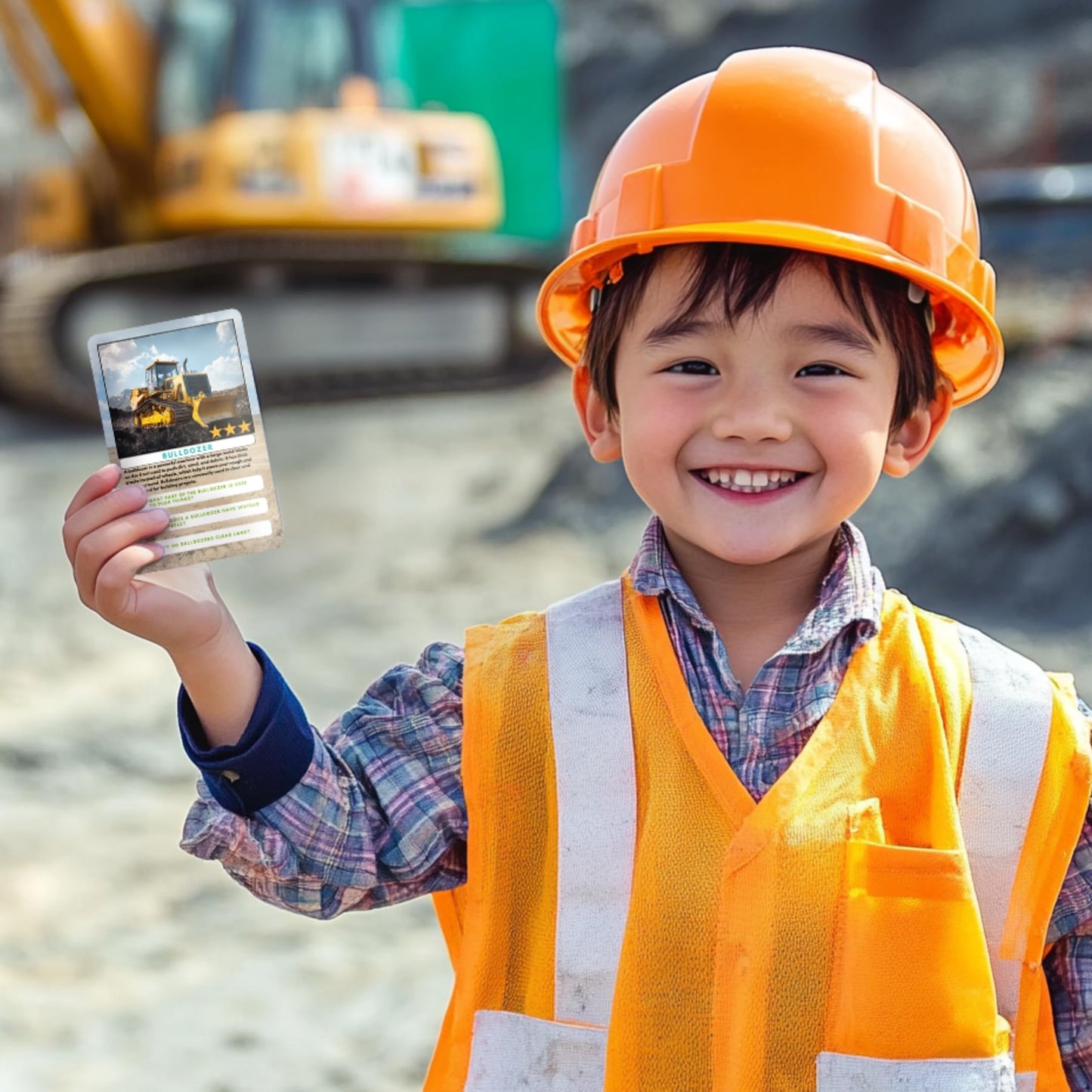 Little Known Truths Construction Vehicle Trivia Flash Cards for Kids Ages 3+ | Educational Learning Cards with Trucks & Machines, STEM Fact Cards in Metal Tin, Screen-Free Travel Toy