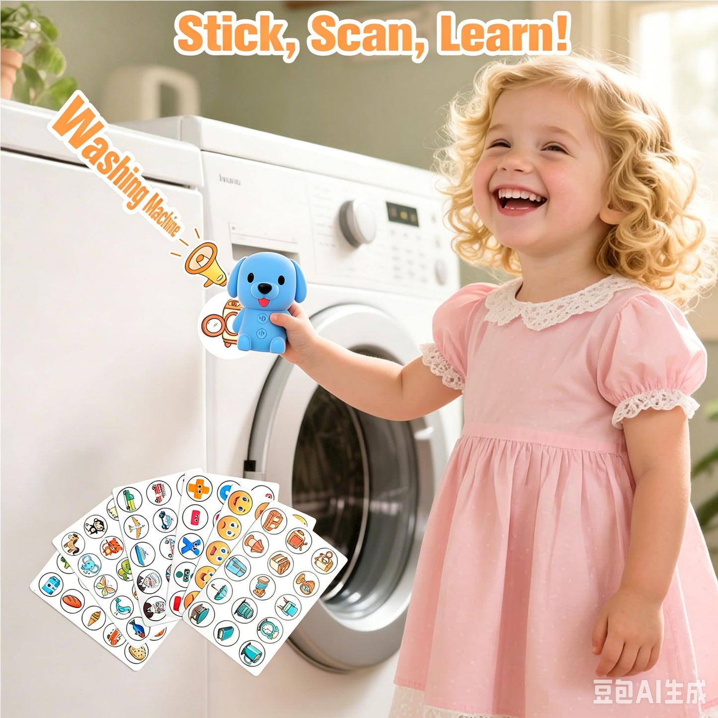 Interactive Learning Toys with Talking Pen for Preschool Education, Early Learning Activities, Electronic Educational System (Dog with Phonics)