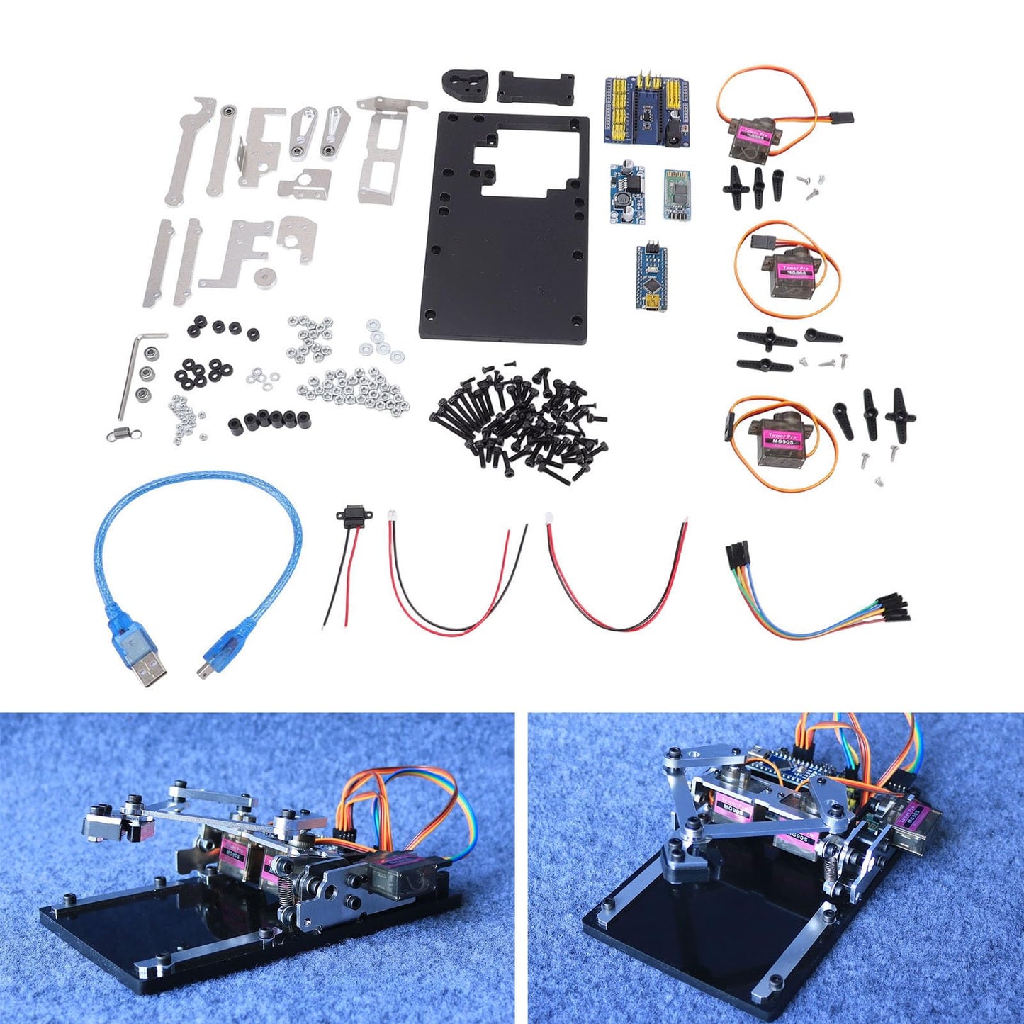 DIY Drawing Robot Kit with Mechanical Arm - Educational Pen Plotter Writing Robot for Classroom Learning & Kids Creative DIY Projects