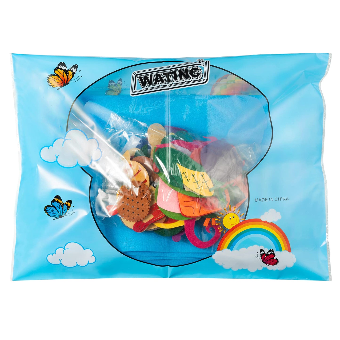 WATINC My Plate Felt Board for Kids - 3.5Ft Large 53Pcs Food Groups Learning Toy Set, Healthy Eating Flannel Board Preschool Educational with Fruits Vegetables Grains Protein for Classroom Homeschool