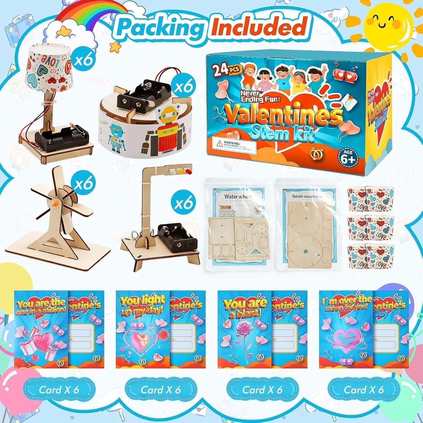 GIAKAN Party Favors Toy for Kids Age 8-12, Treasure Box Prizes Toy Science Building Project Kits for Boys Girls School Rewards Gifts, Classroom Prizes, Party Favors, Party Supplies for Kids Ages 6-14