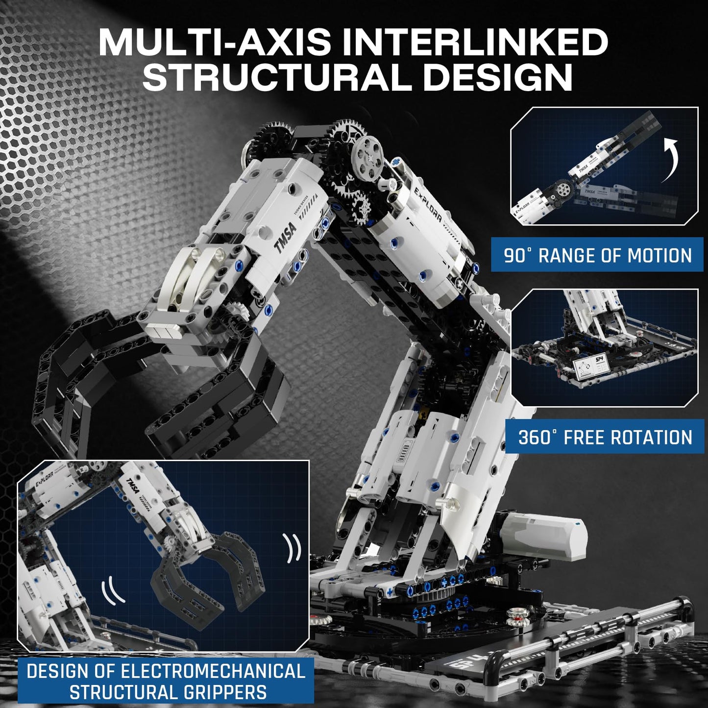 HPROMOT Building Toys STEM Robotics Arm Kits, 1029 PCS APP & Remote Control Robot Toys for Kids Ages 8-16, Engineering Technic Coding Robotic Kit, Educational Science Set Birthday Gift for Boys Girls