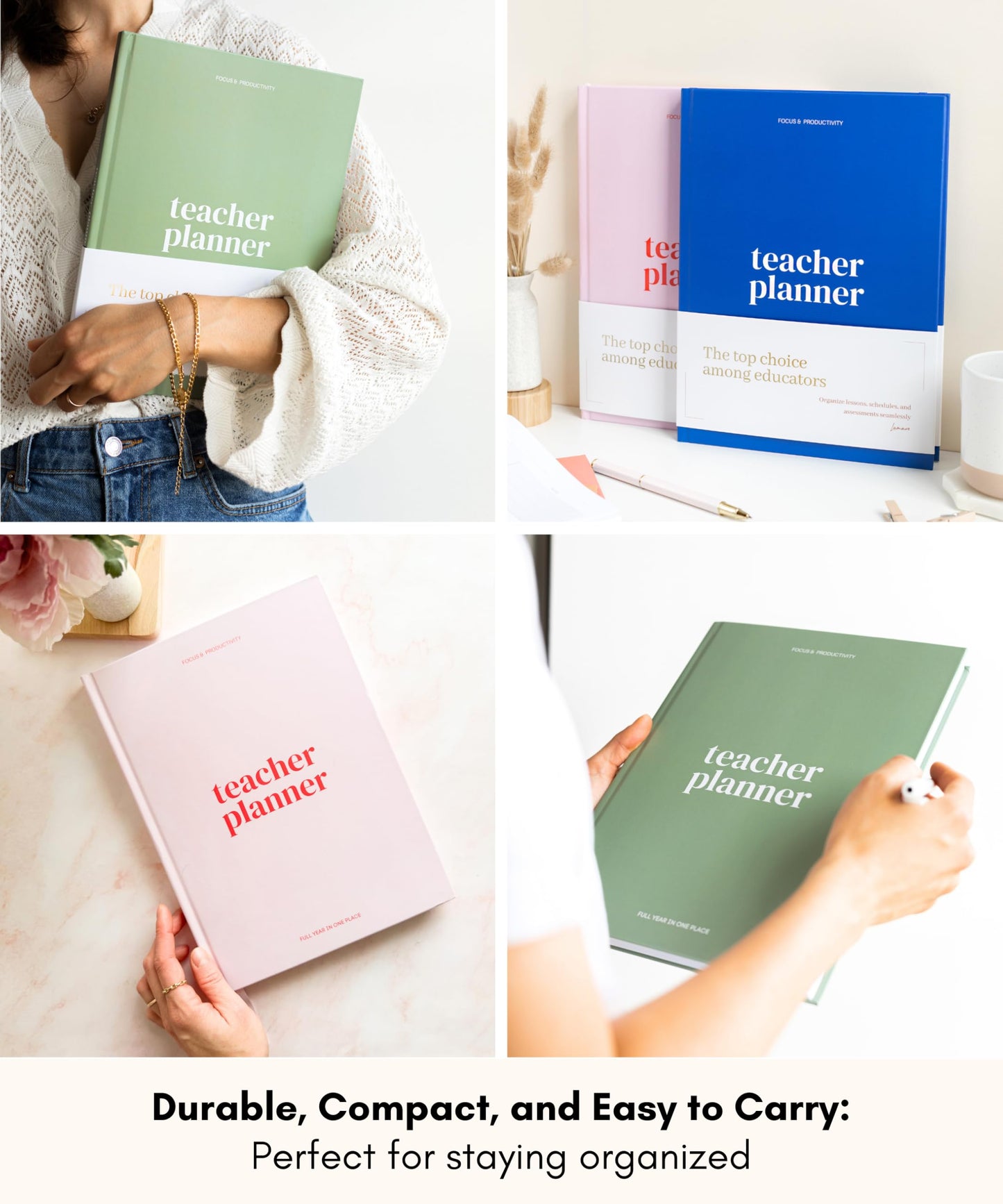 Lamare Teacher Planner 2026-2027 – Hardcover Undated Planner & Lesson Planner Book for Teachers with Class Schedule, Student Info & Weekly Planning - 8x11"