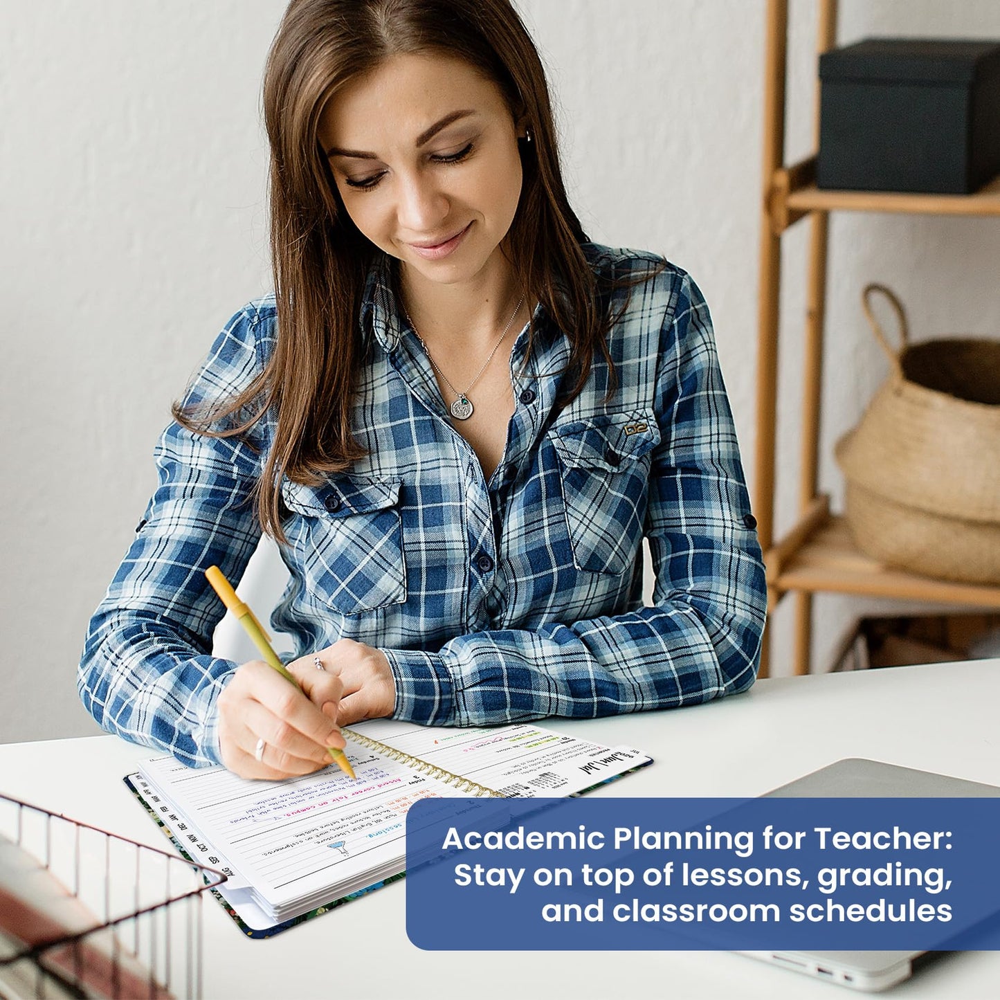 Planner 2026–2027, Weekly & Monthly Academic Organizer for School Year, Jul 2026–Jun 2027, Hardcover Planner with Tabs, Back to School Essential, 6.3" x 8.5", Wildflower Meadow